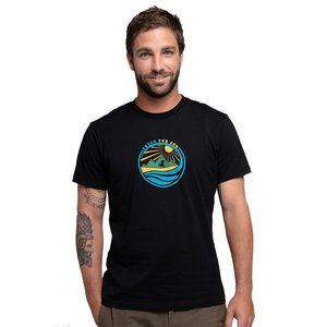 Fetch The Sun Men's Logo Shirt | Black NWT Dog Dad Tee, Organic Cotton